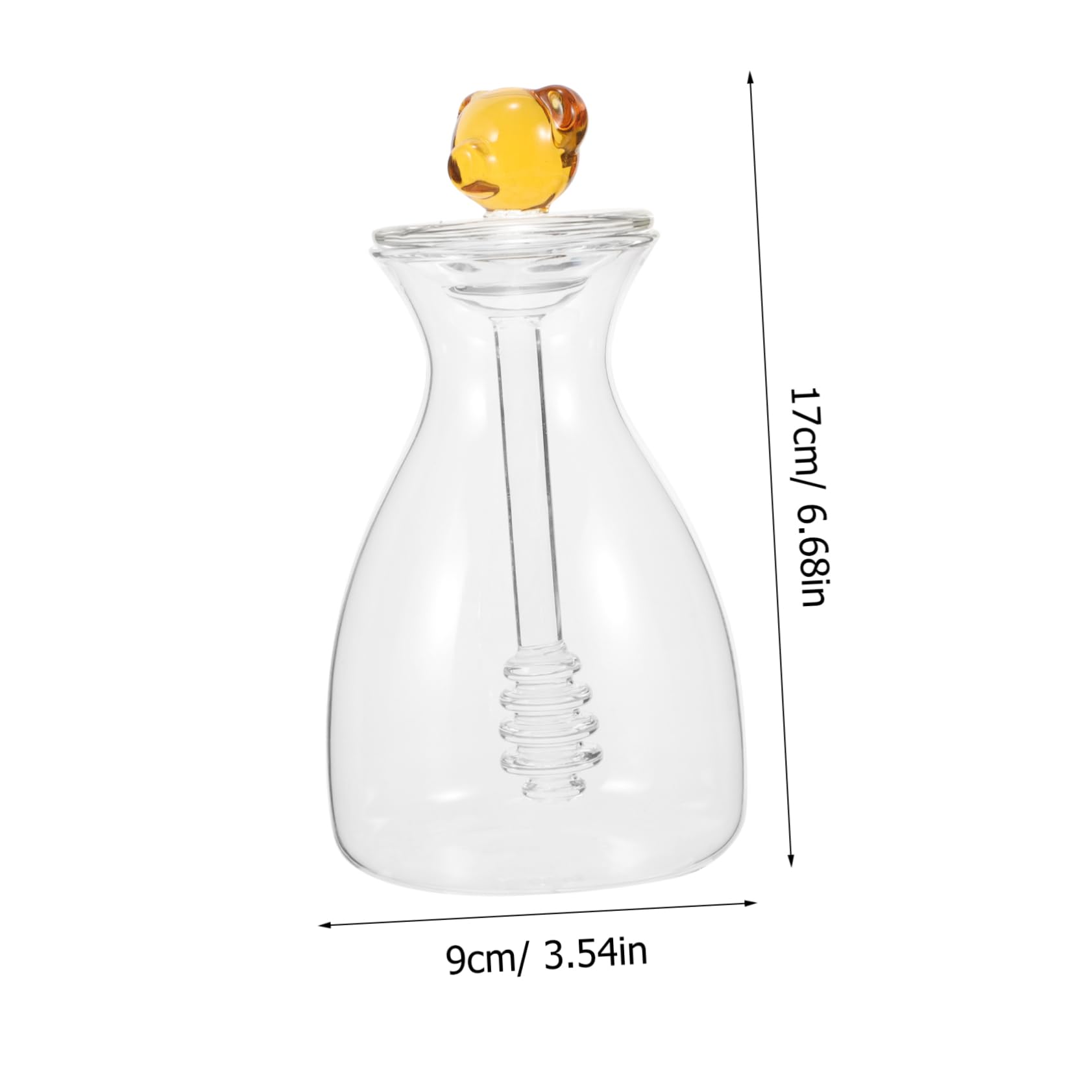 Healifty Transparenter Honigglas aus Glas mit Deckel und Löffel für Zuhause Aufbewahrungsgefäß für Honig und Gewürze