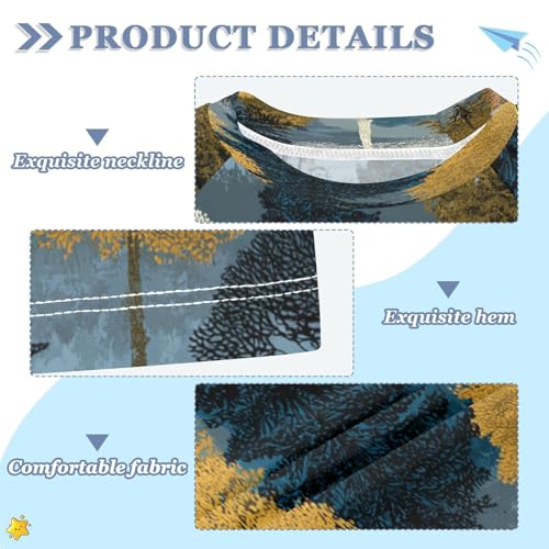 Boys Short Sleeve T-Shirts Camo Forest Natural Rashguard Kids Swim Shirts Sun UPF 50+3