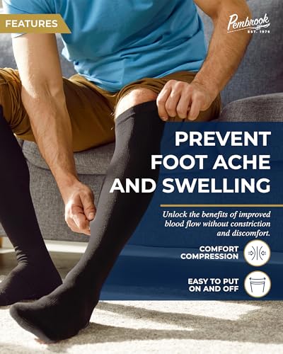 Pembrook Light Compression Socks for Men - 3 Pairs | 8-15 mmhg Compression Dress Socks for Men | Support Socks for Men2