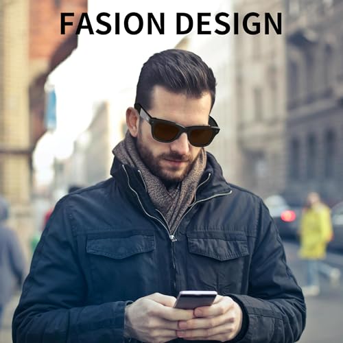 Image of HiBloks Replacement Lenses for Ray-Ban Meta Wayfarer (RW4008 Size L), UV Protection Sunglass Lens Set for Smart Glasses, Premium Lens Kit for Men & Women Driving, Cycling or Outdoor (Brown)