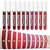 evpct CmaaDU 10Pcs Liquid Matte Matt Lipstick Set for Black Women, Dark Deep Bright Ruby Sexy Brick Mauve Plum Red Violet Purple Matte Lipstick Long Lasting Lipstick 24 hour Waterproof Lip Gloss Matte