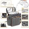 Picnic Backpack for 4, Picnic Basket Set, Leakproof Picnic Bag, Beach Cooler Backpack with Insulated Cooler Wine Pouch,Picnic Blanket, Double Deck Picnic Backpack for Beach,Camping,Park(Grey)