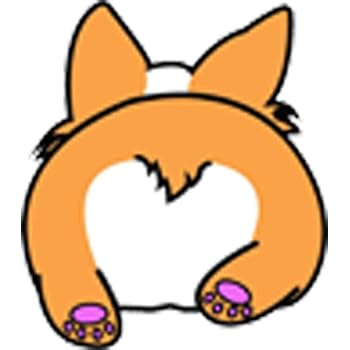 Amazon Com Cute Adorable Kawaii Happy Corgi Puppy Dog Butt Cartoon Vinyl Sticker 4 Tall Arts Crafts Sewing