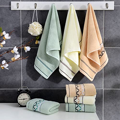 Bathroom Hand Towels,Four Leaf Printed Cotton Towel,100% Cotton Ultra Soft Highly Absorbent Hand Towel 4 Set , Size 14" X 30" Home Bathroom Hand Towels For Bath, Hand, Face, Gym Towel (Multicolor) #TOP1