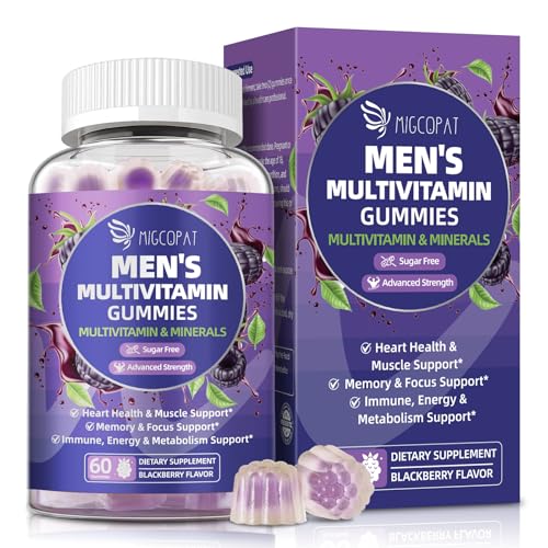 Multivitamin for Men, Mens Multivitamins Gummies w/Omega-3, Probiotics, Inositol, Folate, Biotin,...