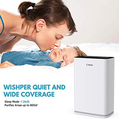 Colzer Air Purifier with True HEPA Air Filter, Air Purifier for Large Room, for Spaces Up to 800 Sq Ft, Perfect for Home/Office with Filter - Thumbnail 5