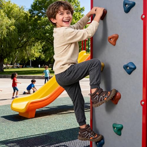 Image of Mishansha Kids Water Resistant Hiking Boots, Boys Girls Anti Collision Anti-Skid Athletic Outdoor Ankle Adventure Trekking Shoes
