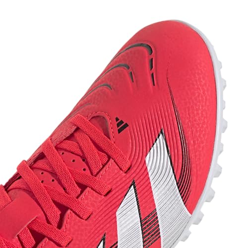 adidas Tênis de futebol unissex Club Turf, Vermelho lúcido, branco/preto, 9.5 Women/8.5 Men