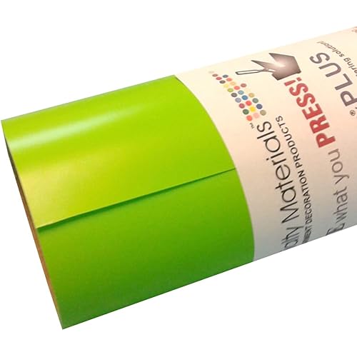 ThermoFlex Plus 15" Roll, Iron on Heat Transfer Vinyl, HTV (Apple Green, 15 Feet)