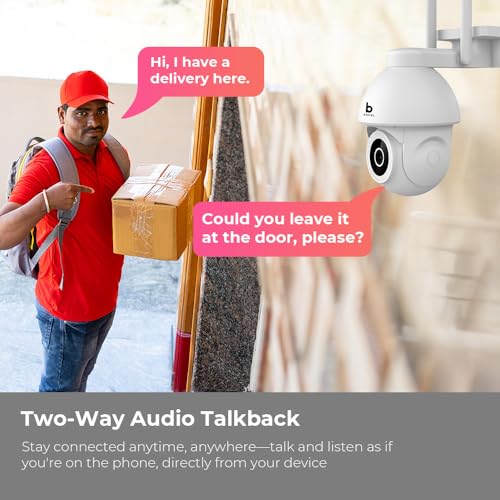 Image of Beetel 4MP 3X Zoom QHD Wi-Fi CCTV Home Security Outdoor Camera|360 Pan Tilt|2-Way Talk|Motion Alert /Tracking|Night Vision|SD Card(Upto 256 GB),Alexa & Google Assnt|Onvif|CCO4