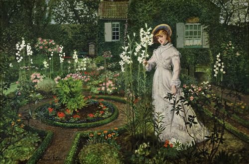 Póster de lienzo il Rector's Garden Queen of the Lilies para decoración del dormitorio 60x90cm