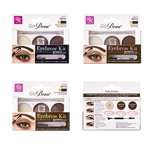 Ruby Kisses Go Brow Eyebrow Kit Rbkt03 (Rich Chocolate Brown) #TOP6