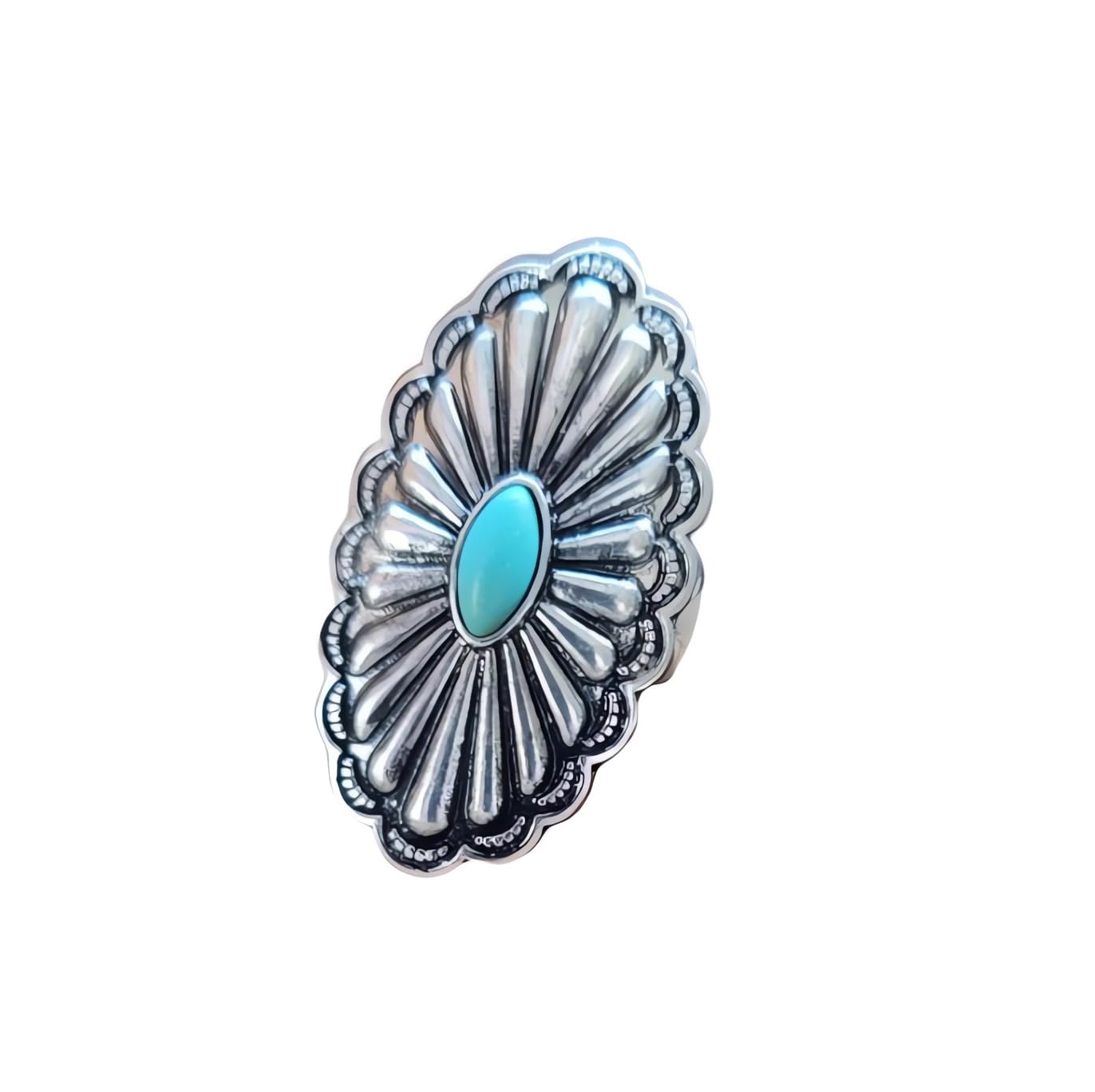 Western Jewelry Natural Turquoise Diamond Rings for Women Boho Turquoise Silver Rings Jewelry Adjustable Vintage Gemstone stone Joint Knuckle Rings