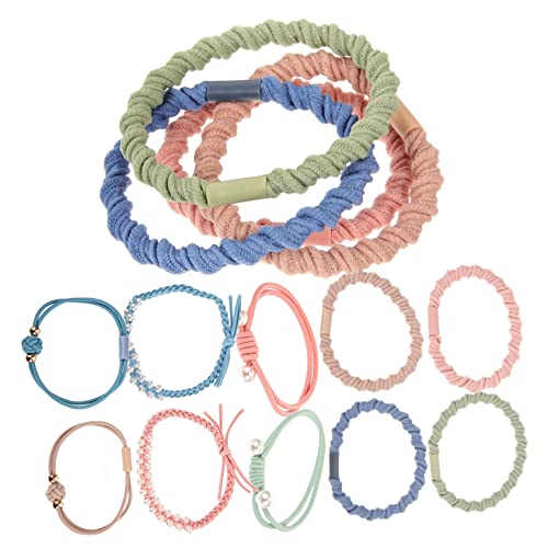 GALPADA 20 Piezas Lazo De Pelo Trenzado Cabello Accesorios Ondulado Cintas Para El Pelo Champú Mini Diademas Para El Pelo Atar Perla Pinzas Corbatas Coleteros Patas Alfiler Banda Elástica