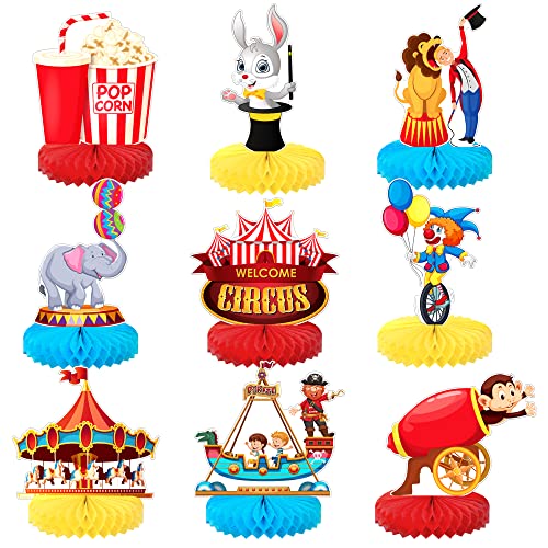 Image of KatchOn, Carnival Centerpieces for Tables Decorations - Pack of 9 | Circus Theme Party Decorations | Circus Table Decorations | Carnival Theme Party Decoration | Carnival Birthday Party Supplies