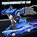 Jeestam RC Car Robot for Kids Transformation Car Toy, Remote Control Deformation Vehicle Model with One Button Transform 360°Rotating Drifting 1:18 Scale, Best for Boys and Girls (Blue)