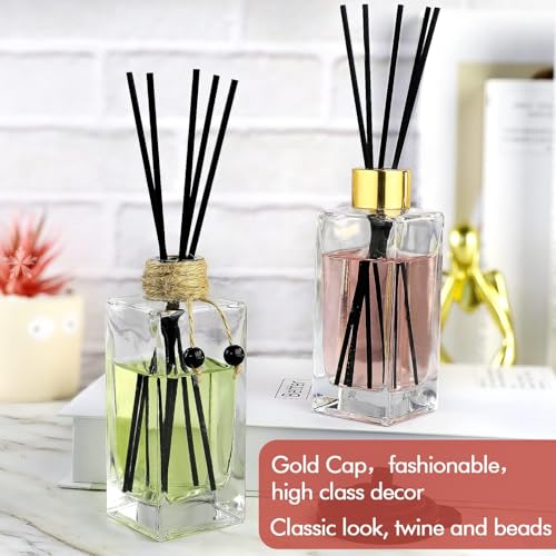 Set de 2 botellas difusoras de vidrio 5oz para aceites esenciales miniatura 4