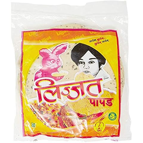 Lijjat Papad, Udad (Black Pepper), 7.06-Ounce Pack (Pack of 20) Cover