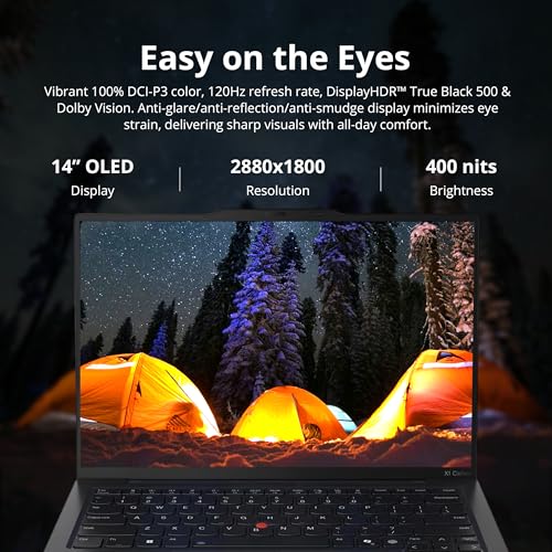 Image of Lenovo ThinkPad X1 Carbon G13 14 inch 2.8K Laptop, Intel Ultra 7 258V, Intel Arc Graphics, 32GB LPDDR5X, 1.5TB Storage(512GB SSD&1TB Docking Station), Fingerprint, Backlit Keyboard, Win11 Pro, Black