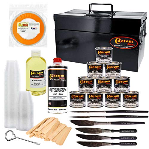 Custom Shop Pinstriping Ultimate Box Kit with Storage Box - 10-4 Ounce Enamel