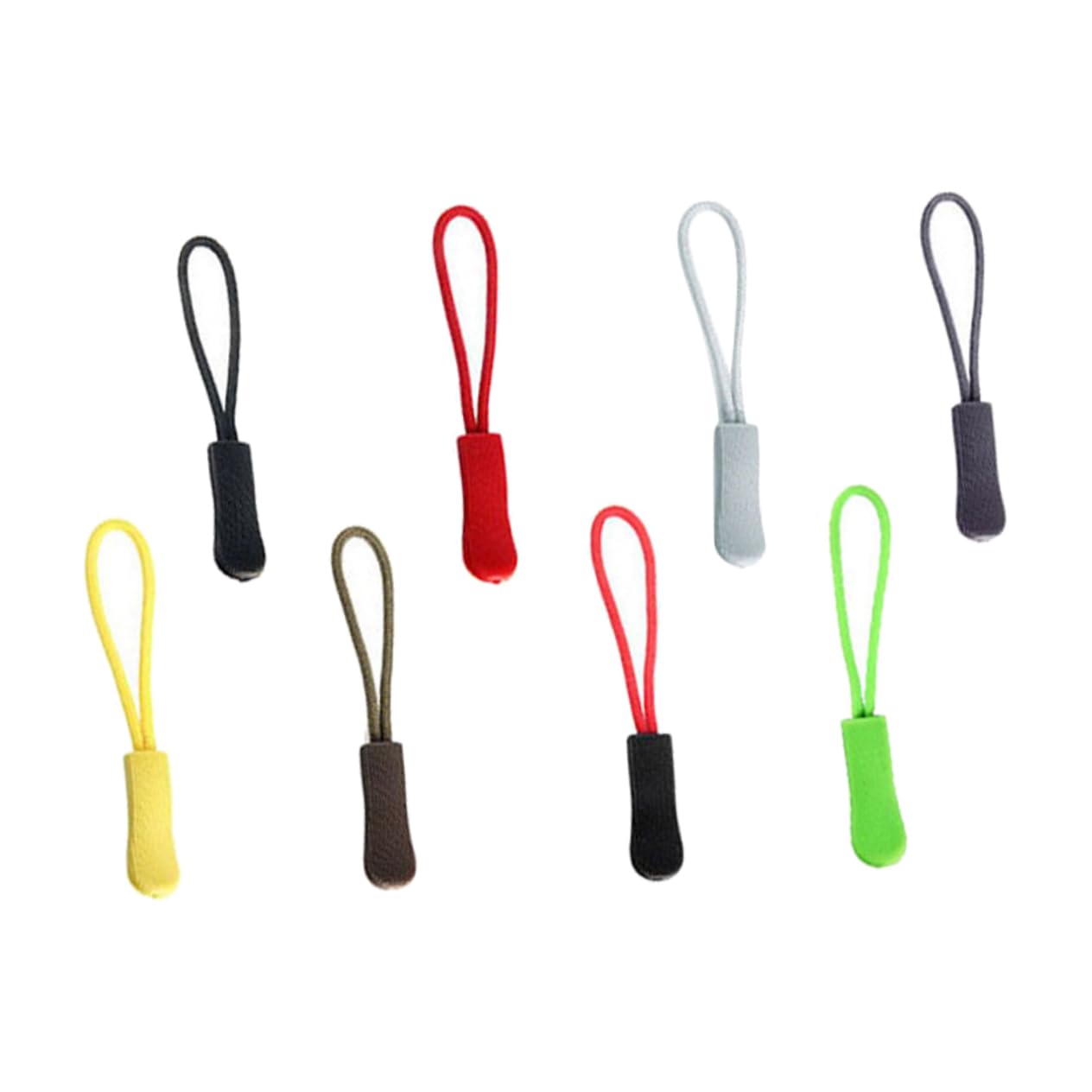 Angoily 80Pcs Zipper Pulls Extension Cords Multicolored Plastic Tags for Clothes Backpacks Handbags and Suitcases Durable and Wear Resistant Replacement Zipper Tags