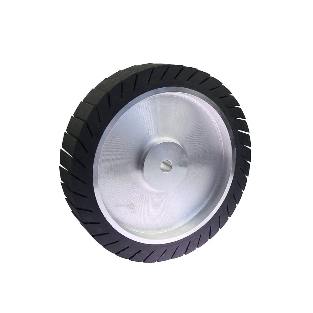 ruota di contatto di gomma centrifuga da 250 * 50mm 10quot; Ruota di espansione per nastri abrasivi su smerigliatrice a motore, solo ruota ID 15,875 mm