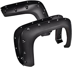 G-PLUS Fender Flares Fit For 2007-2013 Chevy Silverado 1500 2500HD/3500HD (78.7"/97.6" Bed Fleetside Models Only/Not Fit GMC Sierra) Rivet Style Wheel Cover Pickup trim Guards 4Pcs Textured