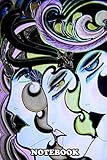 Notebook: Mod Dolly Deco Faces Art , Journal for Writing, College Ruled Size 6