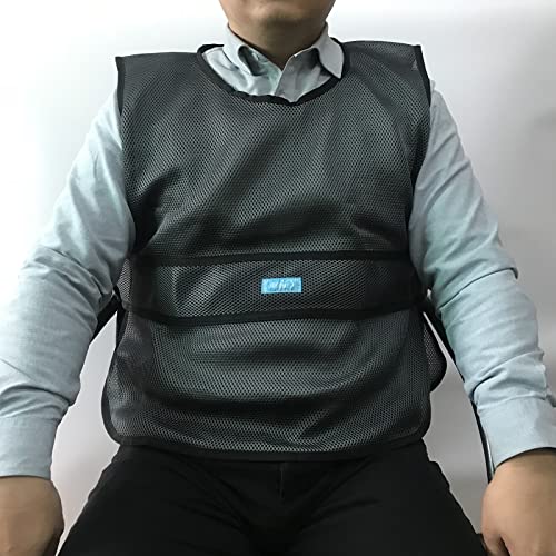 Wheelchair Safety Seat Belt Vest for Elderly Medical Restraint Harness Strap Wheelchair Safety Accessories (L, Grey)