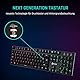Klim Dash – Niedrigprofil mechanische QWERTZ Tastatur mit roten Schaltern für kultivierte Professionelle Anwender und Gamer - RGB Farben - Metallrahmen Vollständige Anpassbarkeit
