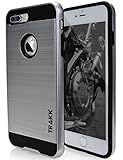 iPhone 7 Plus Case, TRAKK Force Elite Premium Modern Slim Brushed Metal, Dual Layer TPU Shockproof Protection for Apple iPhone 7 Plus 5.5 Inch (Silver)