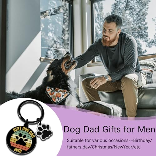 Image of Dog Dad Gifts For Men Dog Mom Gifts For Women Dog owners Keychain