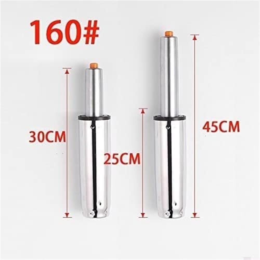 Elevador de Gas Recto El Cilindro de los Accesorios de la Silla se Adapta a la mayoría de los resortes de pistón neumático de la Silla giratoria Cilindro de Repuesto(Chrome Silver 160)