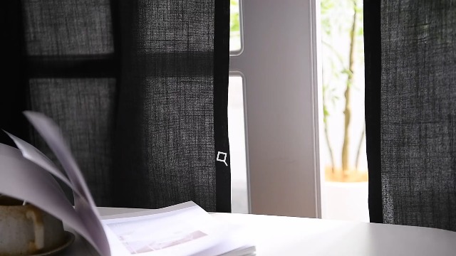 Amazon.com: Black Linen Curtains 84 inches Long 2 Panels for