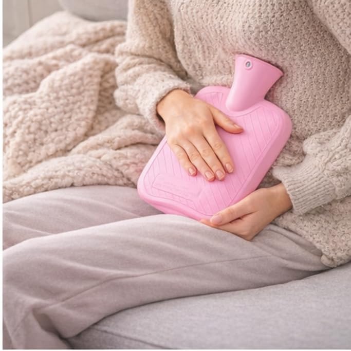 Image of FIDEO Rubber Hot Water Bag Combo Pack (1 & 2 Litre) for Hot and Cold Therapy | Non Electric Heating Bottles for Pain Relief Period Cramps Muscle Aches Back Neck Shoulder Comfort | Leak Proof Design