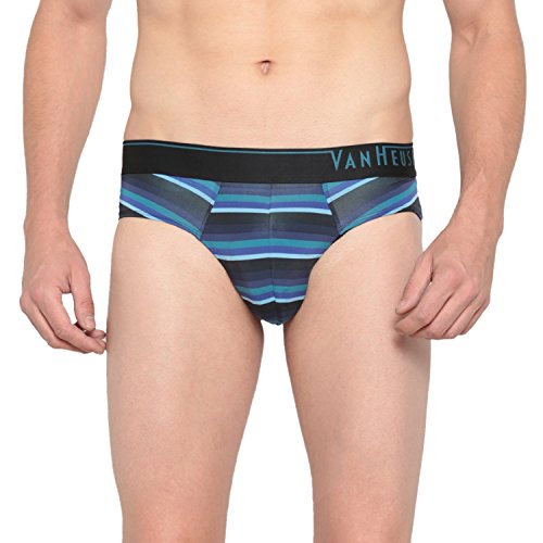 Image of Van Heusen Men Regular Fit 4 Way Stretch Body Defining Fit Allover Print Briefs - Available in Pack of 1 & 2