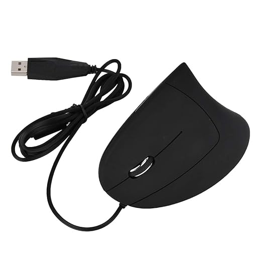 Mouse vertical com fio, mouse ergonômico sem fio, mouse de computador com fio, adequado para melhorar a saúde do pulso e aumentar a produtividade