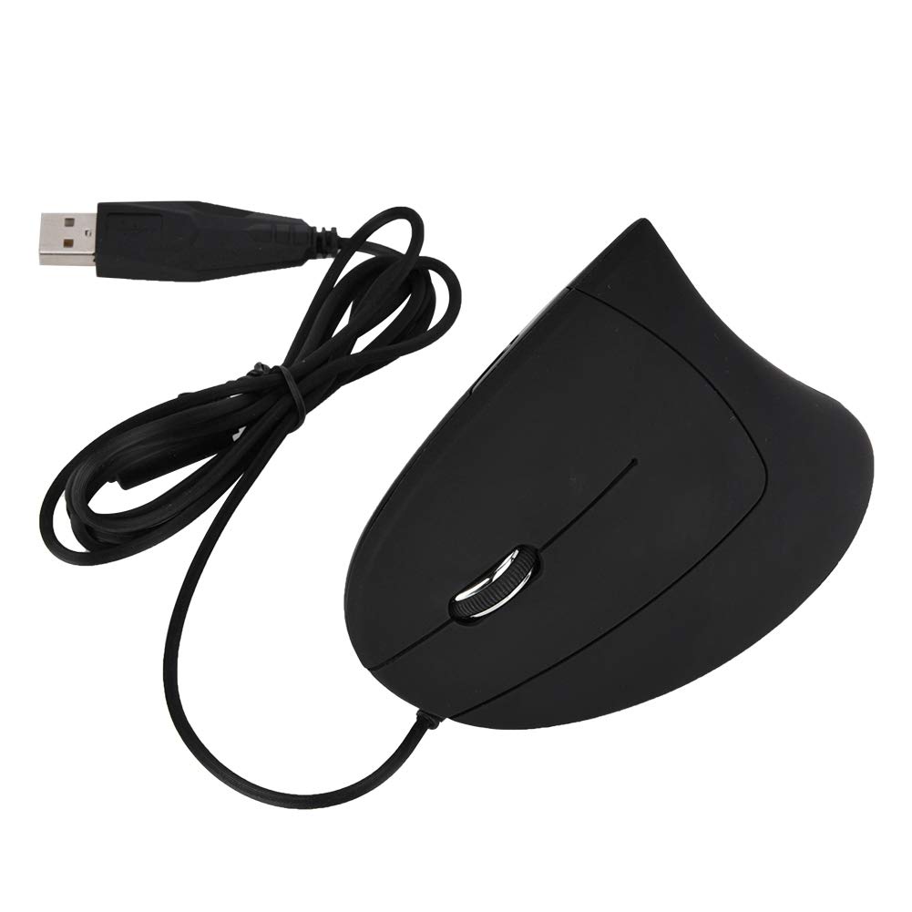 QANYEGN Left Hand Wired Vertical Mouse, USB Ergonomic Vertical Mouse, 6 Buttons Gaming Mice for Laptop Computer
