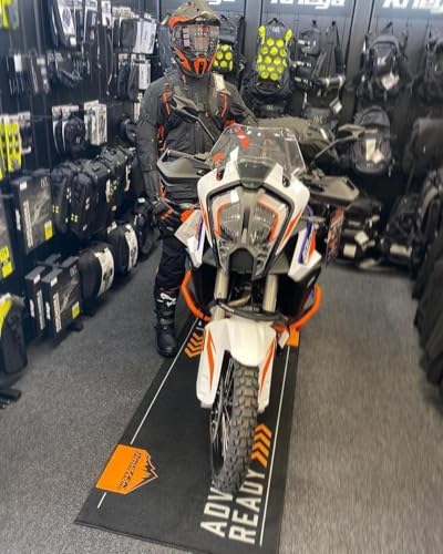 BikeTek Adventure Series Motorcycle Workshop Pit Garage Mat Orange 190 x 80 cm - Image 6