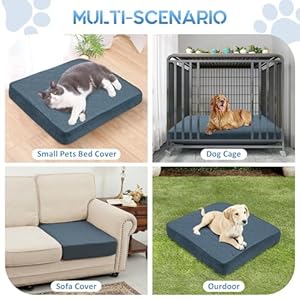 CHHKON-Dog-Bed-Covers-Replacement-Washable-Waterproof-Pet-Puppy-Bed-Cover-for-Dog-Cover-Only-Blue48x30x6-inch - Cucciolini Doodles   CHHKON-Dog-Bed-Covers-Replacement-Washable-Waterproof-Pet-Puppy-Bed-Cover-for-Dog-Cover-Only-Blue48x30x6-inch