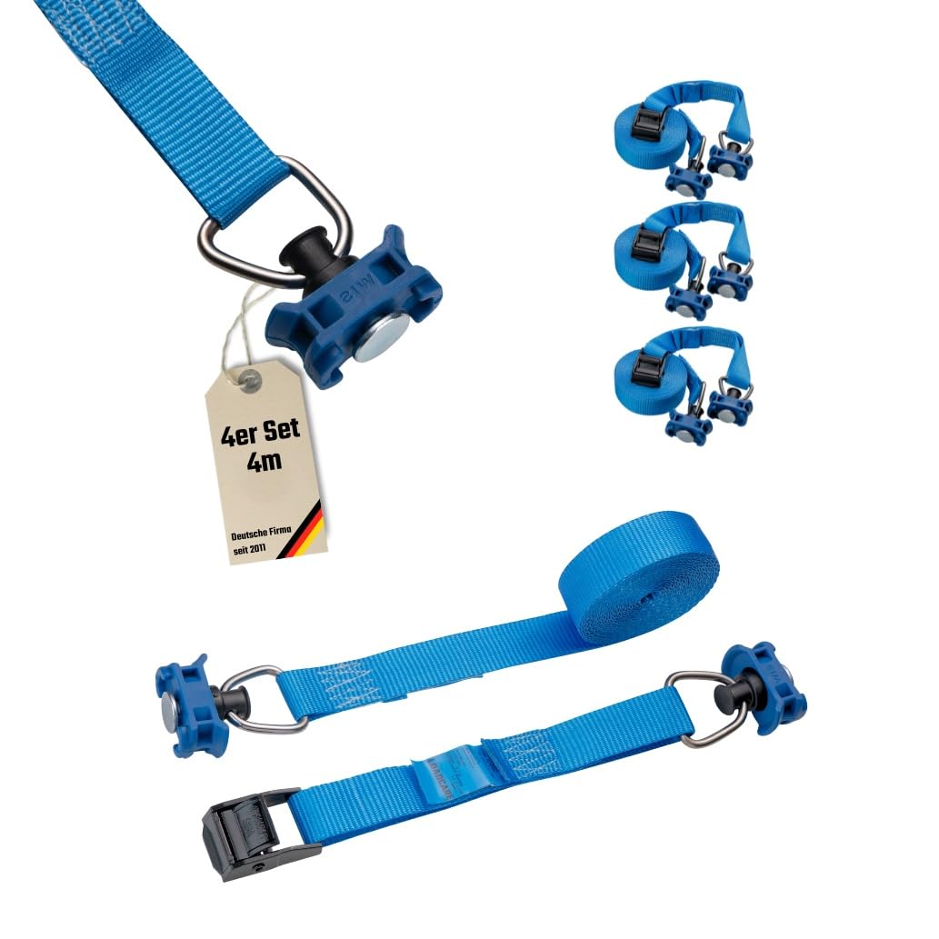 1-12 stuks spanband voor vliegtuigligger met klemslot en met kunststof fitting | Ladingzekering | DIN EN 12195-2 (12 stuks