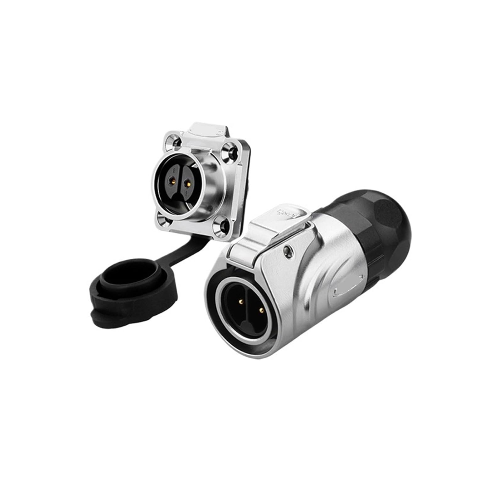 MUYTQAERG LP16 Aviation Plug and Socket Metal Round 2-core PIN pin Power Signal Industrial Connector(Flange formal wear)
