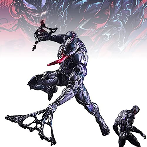 Venom Action Figure, Red Venom Carnage Spiderman Action Figure, PVC Superhero Toys Joints Movable Characters Model, for Kids Boys Birthday Gift Collectible-Venom-PA