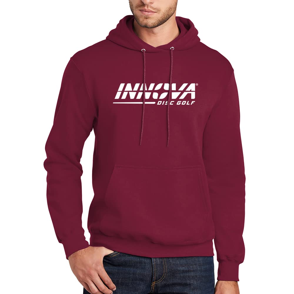 Innova Discs Burst Logo Pullover Hoodie Hooded Disc Golf Sweatshirt - Red - XXL