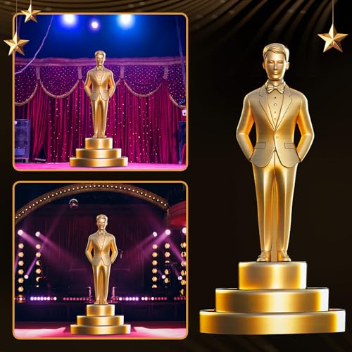 Statue de récompense masculine dorée de 1,8m Jetec pour décoration de fête