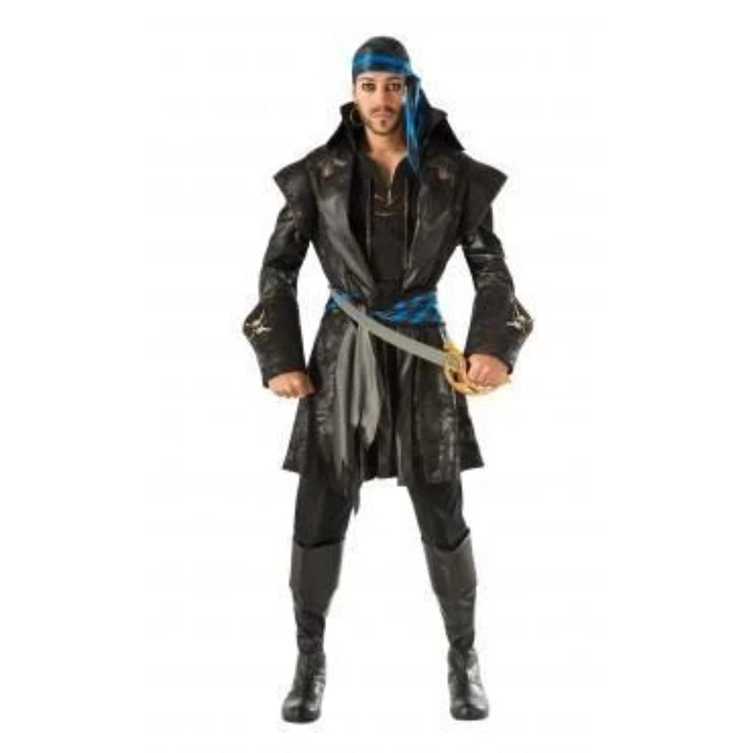 Rubies Official Rum Runner Pirate Costume, Mens Blackheart Pirate Theme Fancy Dress, Mens Size Standard Halloween