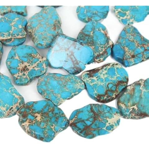 20pcs Natural Sea Sediment Jasper Beads Cover
