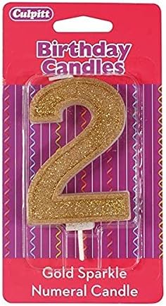 CULPITT Sparkle Number Candles for Cake & Cupcakes, Single Numbers from 0-9, Say Happy Birthday with These Candle Sparklers, Celebrate Birthdays & Anniversaries with Flair - Blue 4