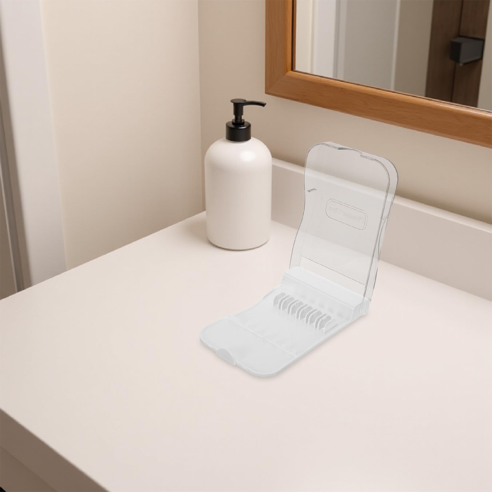 Yardwe Boîte de rangement pour 3 embouts de jet dentaire - Étui de voyage compatible avec Waterpik - Rangement pour embouts d'hydropulseur dentaire avec 6 compartiments 16 x 9,5 x 1,8 cm