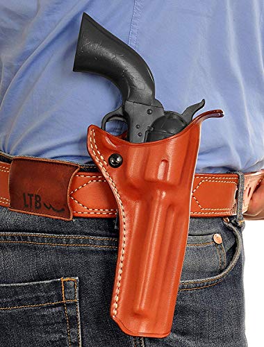 MASC Premium Leather Paddle OWB Revolver Holster Open Top Fits Ruger Super Redhawk Alaskan Shroud Barrel 480/454 Casull 45 Colt 7.5
